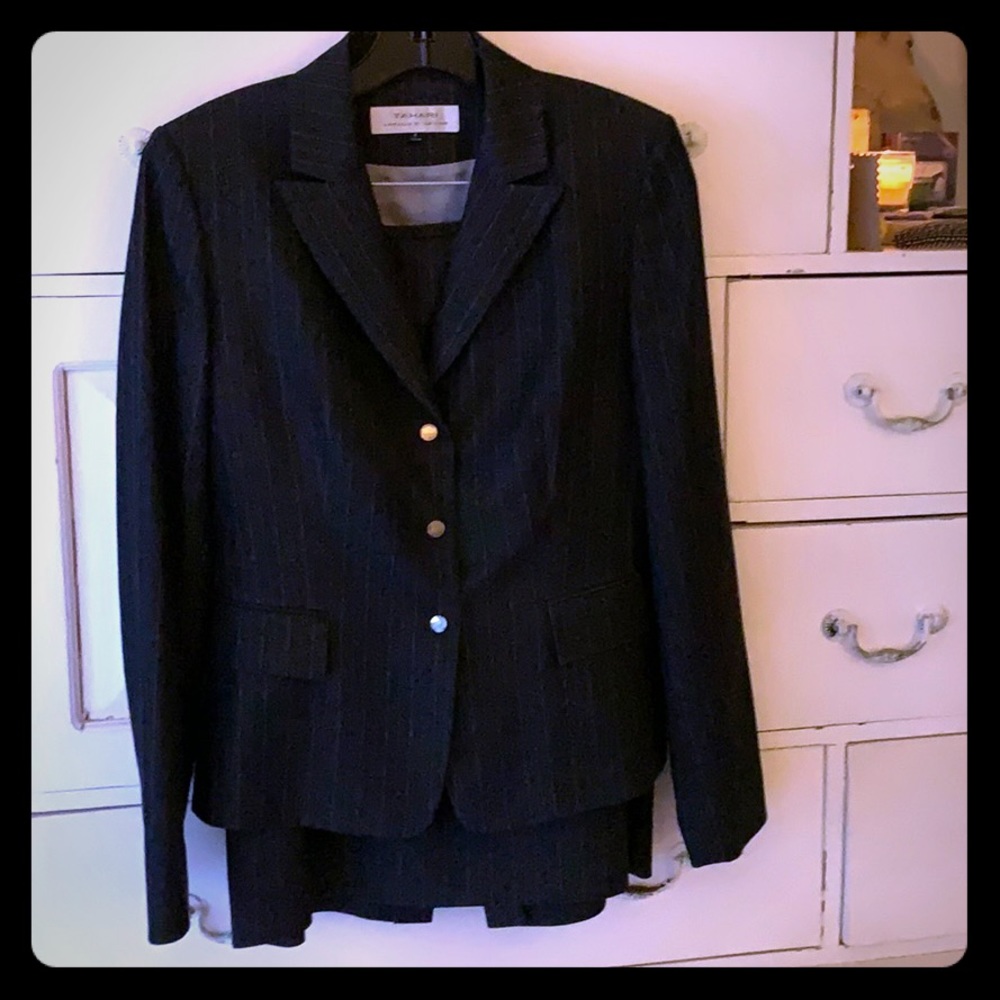 Blue skirt suit